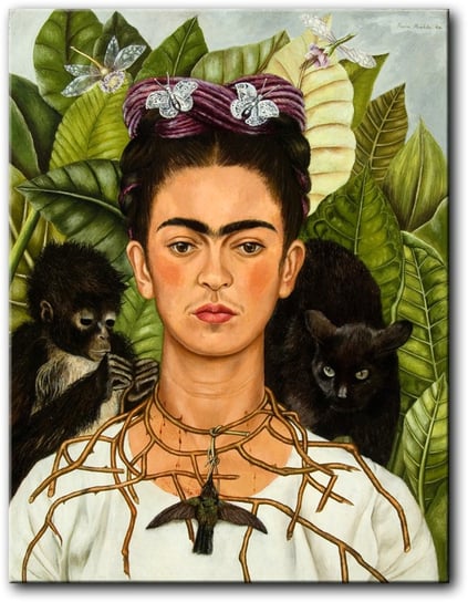 Frida Kahlo, autoportret z cierniowym naszyjnikiem. - PR04362 PRINTORAMA