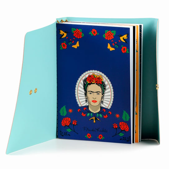 Frida Kahlo, Organizer, 4 zeszyty, format A5, błękitny Empik