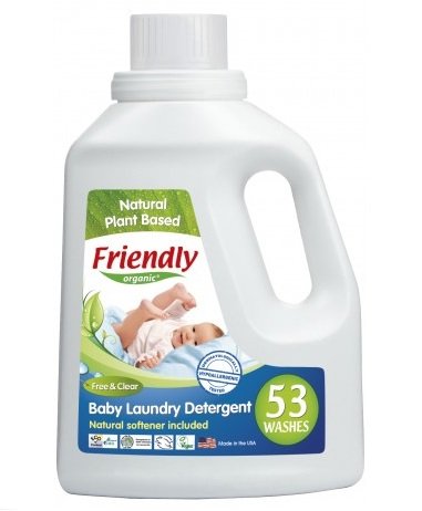 Friendly Organic, Płyn do prania ubranek dziecięcych, Bezzapachowy, 53 prania, 1567 ml Friendly Organic