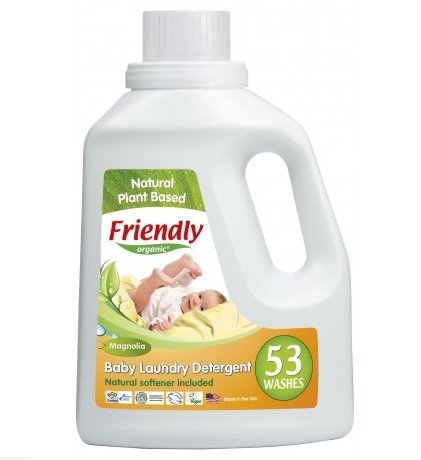 Friendly Organic, Płyn do prania ubranek dziecięcych, Magnoliowy, 53 prania, 1567 ml Friendly Organic