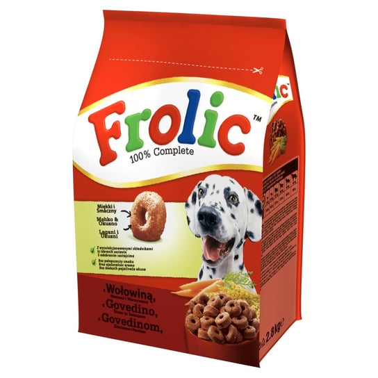 FROLIC sucha karma dla psa z wołowiną i warzywami 2,8 kg Frolic