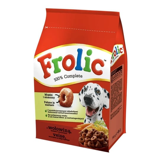 FROLIC Wołowina z Warzywami 750g - sucha karma dla psów Frolic