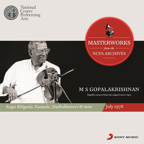 From the NCPA Archives M.S. Gopalakrishnan