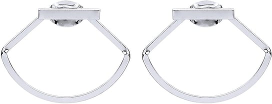 Front Row Silver Colour Loop Stud Earrings brak informacji