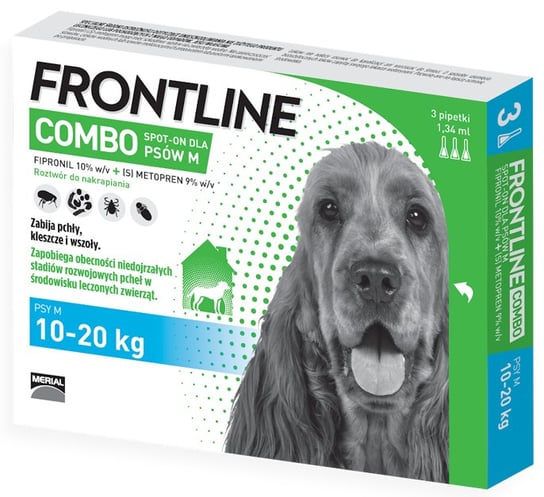 FRONTLINE Combo Spot -On Pies M 10-20kg (pipeta 3x 1,34ml) FRONTLINE