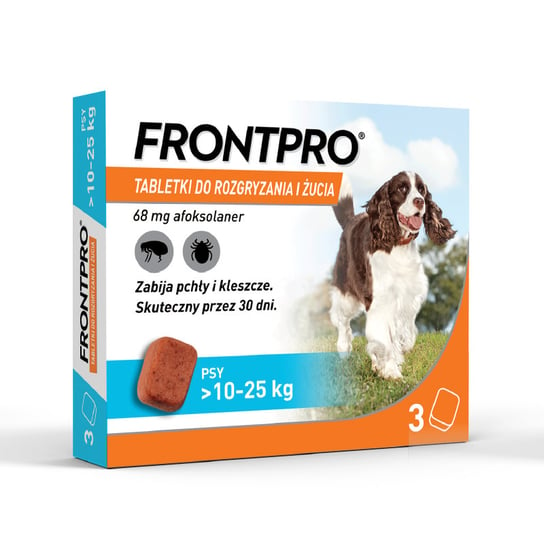 FRONTPRO L tabletki do żucia na pchły i kleszcze pies 10-25kg Inna marka