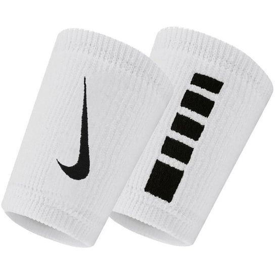 Frotki Na Nadgarstek Nike Elite Doublewide Wristbans 2 Szt. Biało-czarne N1006700101os Nike