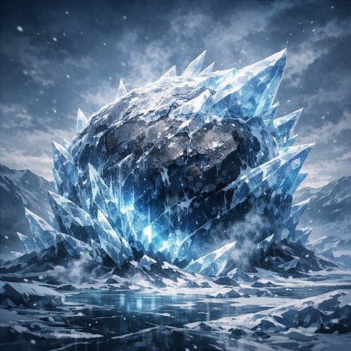 Frozen Meteor Midnight Ivory Bloom