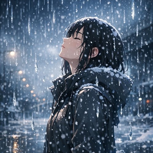 Frozen Rain Midnight Ivory Bloom