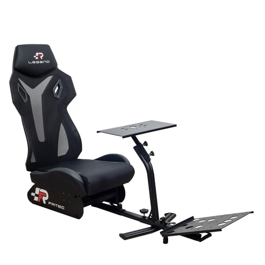 FRTEC - Simracing Legend Cockpit, fotel sportowy, symulacja, jazda samochodem, wyścigi e-sportowe, fotel do zabawy ze stalową ramą i siedziskiem z tkaniny i skóry syntetycznej FRTEC