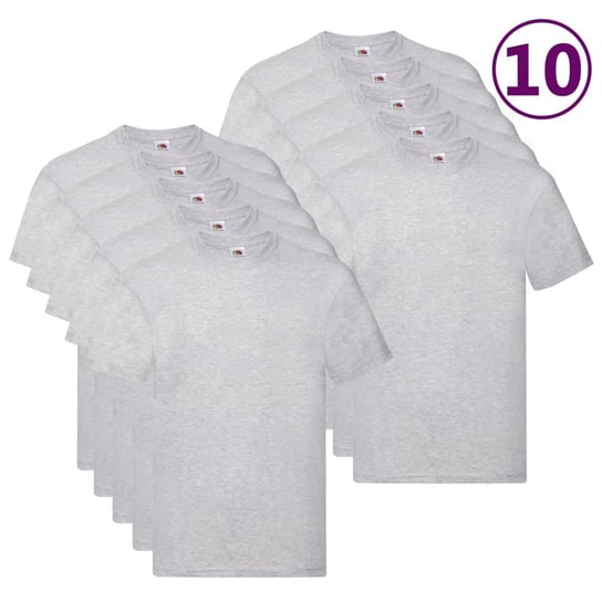 Fruit of the Loom Oryginalne T-shirty, 10 szt., szare, 3XL, bawełna FRUIT OF THE LOOM