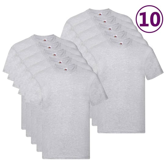 Fruit of the Loom Oryginalne T-shirty, 10 szt., szare, 4XL, bawełna FRUIT OF THE LOOM