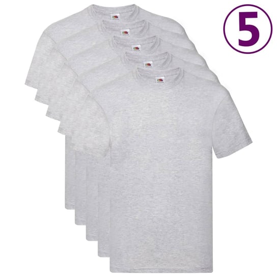 Fruit of the Loom Oryginalne T-shirty, 5 szt., szare, 3XL, bawełna FRUIT OF THE LOOM
