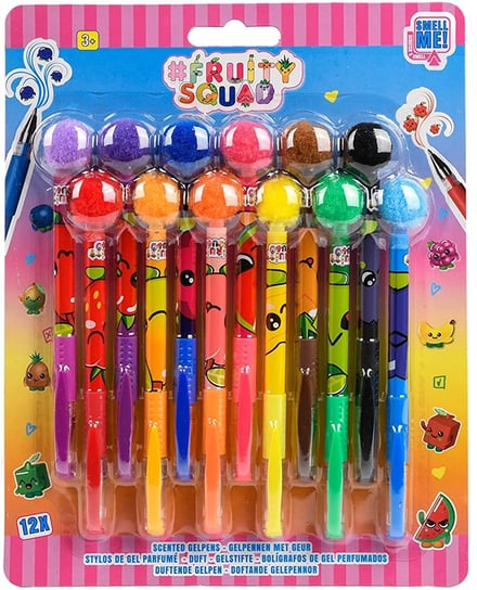 Fruity Squad Pachnące długopisy żelowe z pomponami FRUITYSQUAD