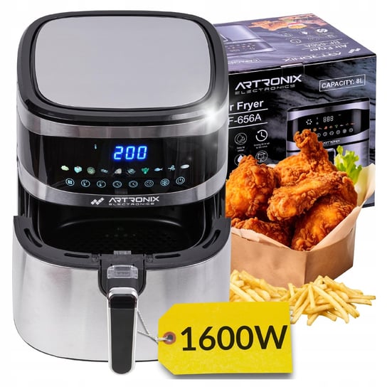 Frytkownica bezolejowa 6,5L beztłuszczowa Artronix AirFryer 8 funkcji 1600W Zlaro