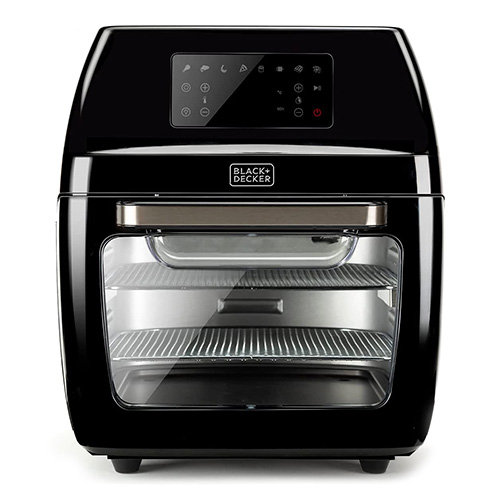 Frytkownica beztłuszczowa airfryer Black+Decker BXAFO1200E czarny / 8 programów/ 1700W / 12L / 80-200℃ Black + Decker