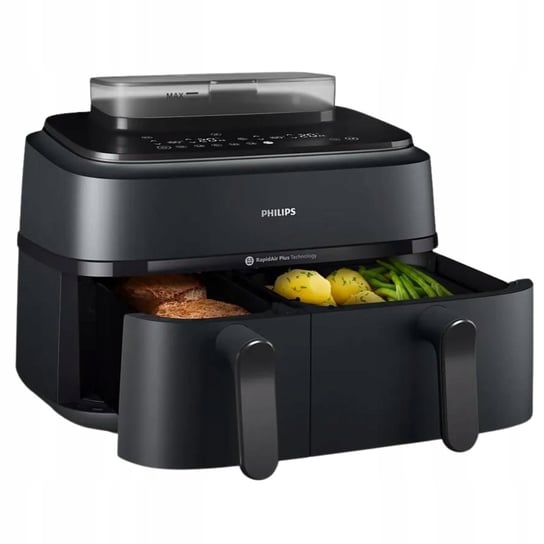 Frytkownica Beztłuszczowa Airfryer Philips 9L 19W1 Czyszczenie Parą 2 Kosze Philips