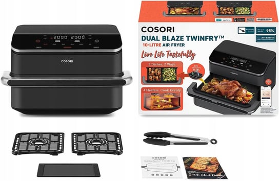 Frytkownica beztłuszczowa Cosori TwinFry 6w1 10l Dual Blaze 2800W Cosori