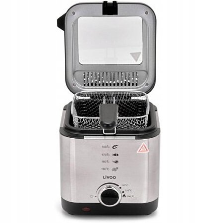 Frytkownica Livoo Doc240 1,5l 900 W czarna stal nierdzewna regulacja 190°C Livoo