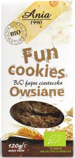 Fun Cookies Owsiane Bio Ania, 120 g Ania