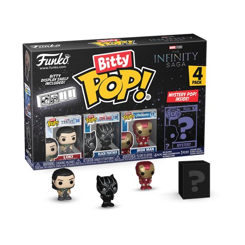 Funko Bitty POP!, figurka kolekcjonerska, Marvel, The Infinity Saga, Loki, 4 pack Funko POP!
