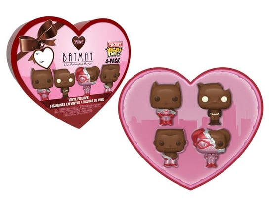 Funko Pocket POP!, figurki kolekcjonerskie, Valentine Box, Batman, 4pack Funko POP!