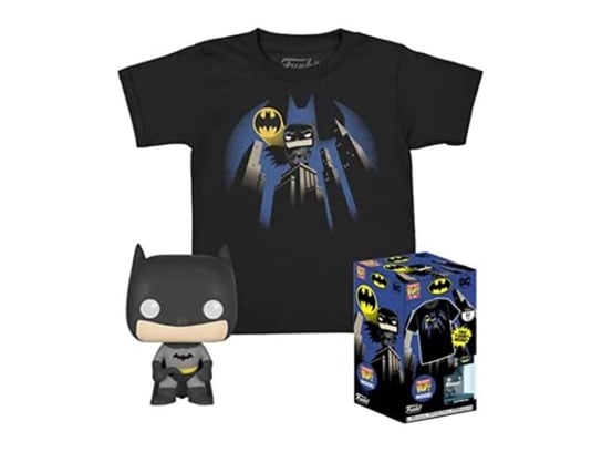 Funko Pocket Pop! & Tee: Dc - Batman - For Children And Kids - Medium - Dc Comics - T-Shirt - Clothes With Collectable Vinyl Minifigure - Gift Idea - Toys And Short Sleeve Top For Boys And Girls Inna marka