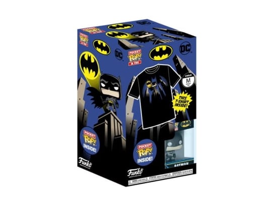 Funko Pocket Pop! & Tee: Dc - Batman - For Children And Kids - Small - (S) - Dc Comics - T-Shirt - Clothes With Collectable Vinyl Minifigure - Gift Idea - Toys And Short Sleeve Top For Boys And Girls Inna marka