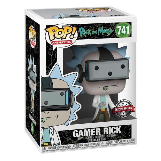 Funko POP! Animation, figurka kolekcjonerska, Rick&Morty, Game Rick, Specjalna Edycja, 741 Funko POP!