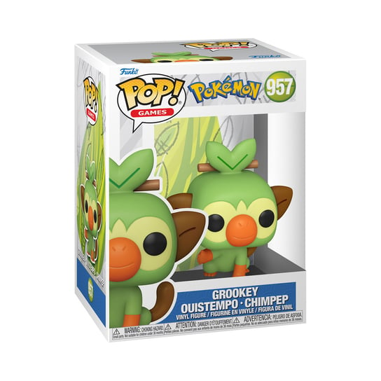 Funko POP! Games, figurka kolekcjonerska, Pokemon, Grookey, 957 Funko POP!