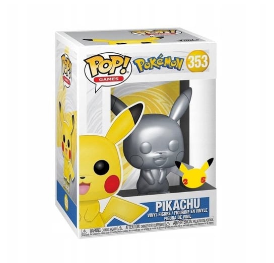 Funko Pop! Games, Figurka Kolekcjonerska, Pokemon, Pikachu, 353 Silver Funko