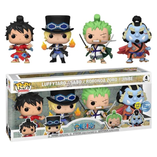 funko pop! luffytaro sabo roronoa zoro & jinbe (glow in the dark) one piece Inna marka