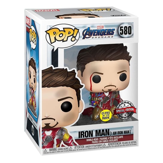 Funko POP! Marvel, figurka kolekcjonerska, Avengers Endgame, Iron Man, Glow, 580 Funko POP!