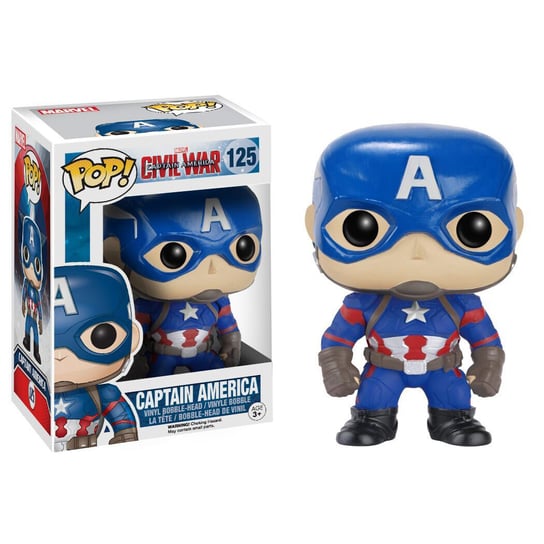 Funko POP! Marvel, figurka kolekcjonerska, Civil War, Captain America, 125 Funko POP!