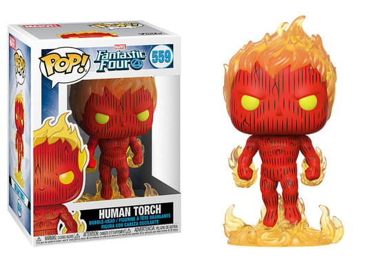 Funko POP! Marvel, figurka kolekcjonerska, Fantasic Four, Human Torch, 559 Funko POP!