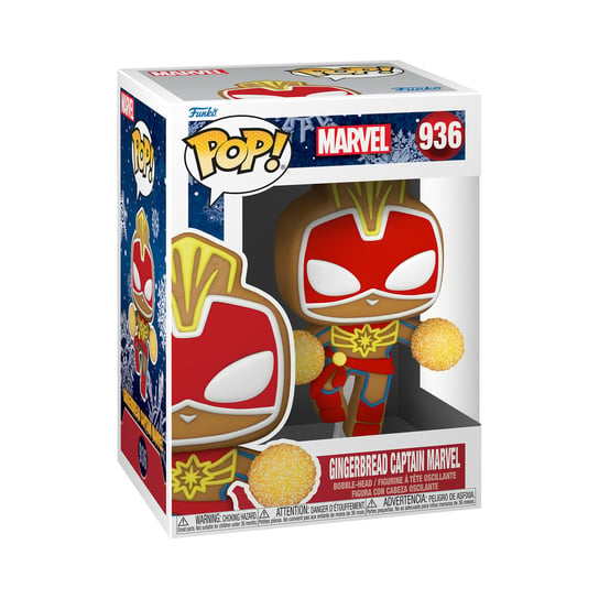 Funko POP! Marvel, figurka kolekcjonerska, Gingerbread Captain Marvel, 936 Funko POP!