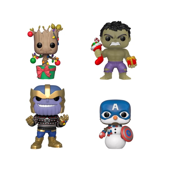 Funko POP! Marvel, figurka kolekcjonerska, Holiday, Avengers, 4PK Funko POP!