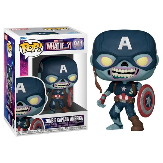 Funko POP! Marvel What If…?, figurka kolekcjonerska, Zombie Captain America, 941 Funko POP!