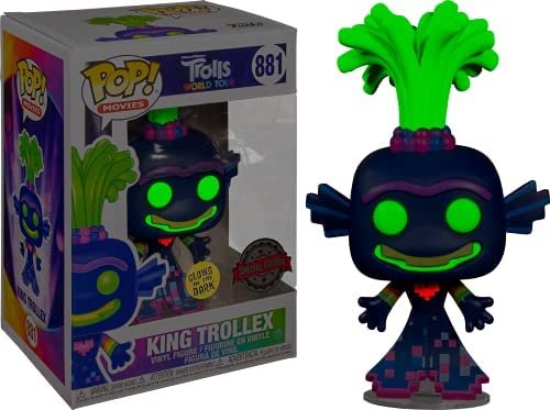 Funko POP! Movies, figurka kolekcjonerska, Trolls, King Trollex, glow, 881 Funko POP!
