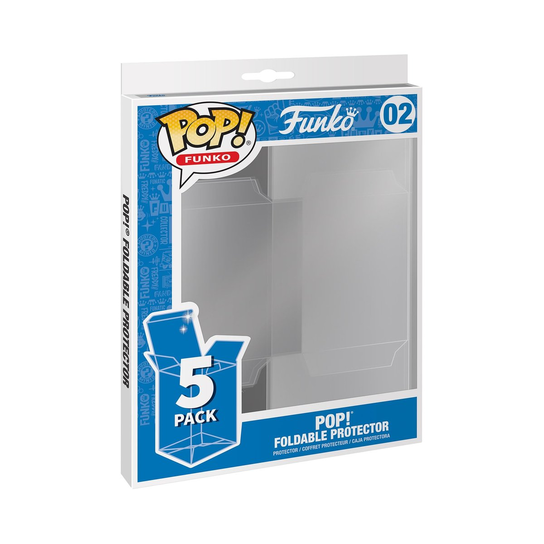 Funko Pop! Protector : 5PK Protecteur Pop Pliable (Non-UV) - Premium Protector Display Cases Pop ! Durables - Transparentes - Stockage empilable (Lot de 2