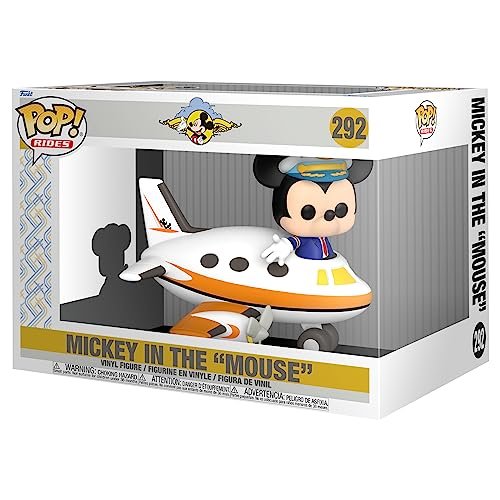 Funko Pop! Przejażdżki: Disney - Myszka Miki z samolotem - Wyłącznie dla Amazon - Kolekcjonerska figurka winylowa - Pomysł na prezent Funko