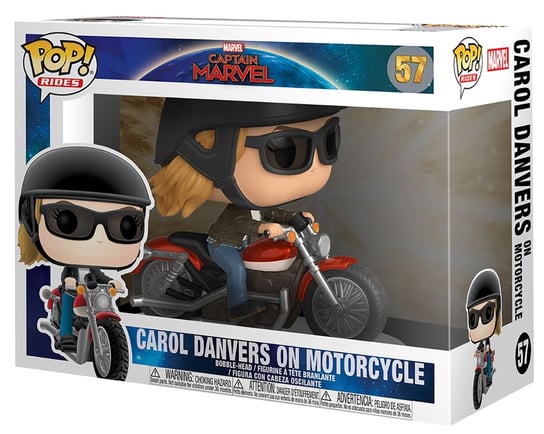 Funko POP! Rides, figurka kolekcjonerska, Captain Marvel, Danvers on Motorcycle, 57 Funko POP!