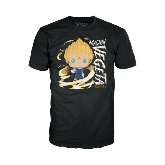 Funko Pop! & tee: DBZ - Majin Vegeta - Świecące w ciemności - Średni - T-shirt, flanela - Kolekcjonerska odzież z figurkami winylowymi Funko