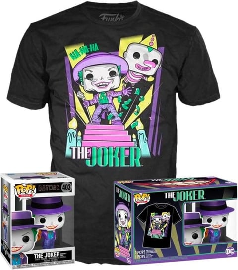 Funko POP! & Tee, figurka kolekcjonerska + koszulka S, DC Comics, Joker with Speake, 403 Funko POP!