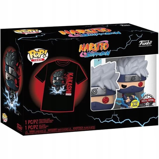 Funko POP! & Tee, zestaw,  Anime, Naruto, Kakashi, Glow, M Funko POP!