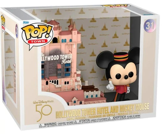 Funko POP! Town, figurka kolekcjonerska, Disney 50th, Hollywood Tower Hotel And Mickey Mouse, 31 Funko POP!