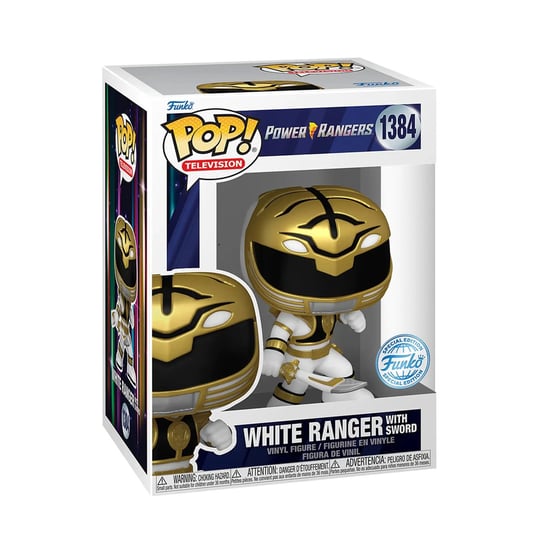 Funko POP! White Ranger with Sword 1384 - Power Rangers Funko POP !