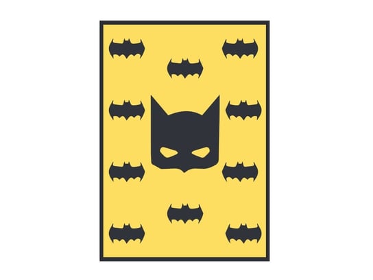 Funky Wall, Plakat, Batman, Żółty, 50x70 cm Funky Wall