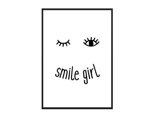 Funky Wall, Smile girl, Plakat dla dzieci, Format A3 Funky Wall