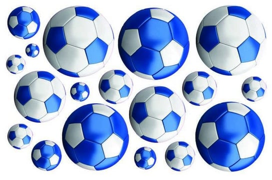 FunToSee, Naklejki wielorazowe, piłka nożna, niebieska FunToSee